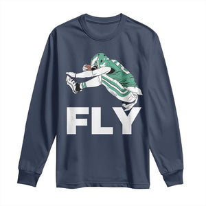 EF Game Day Long Sleeve Shirt Retro Sports Fan TS10 Navy Print Your Wear