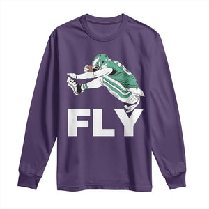EF Game Day Long Sleeve Shirt Retro Sports Fan TS10 Purple Print Your Wear