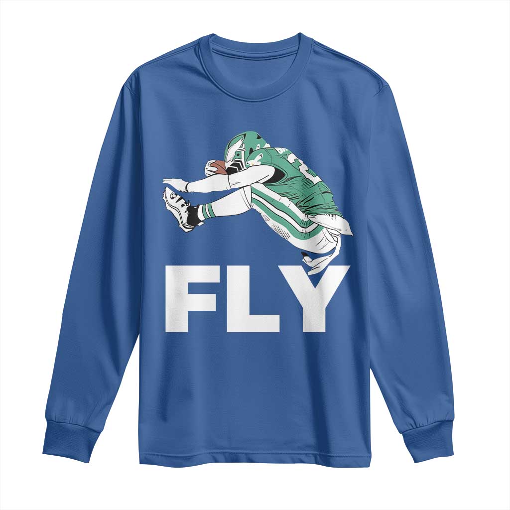 EF Game Day Long Sleeve Shirt Retro Sports Fan TS10 Royal Blue Print Your Wear