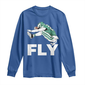 EF Game Day Long Sleeve Shirt Retro Sports Fan TS10 Royal Blue Print Your Wear