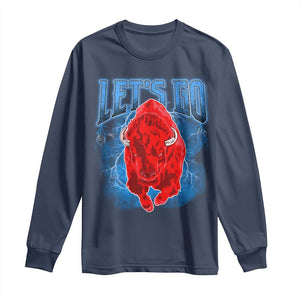 Let's Go Buffalo Long Sleeve Shirt Western New York WNY Pride Mafia Gift TS10 Navy Print Your Wear