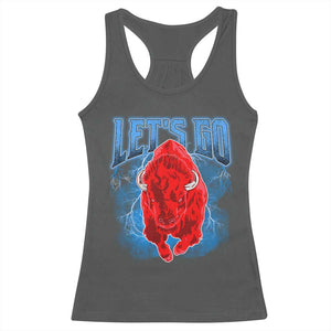 Let's Go BFB Racerback Tank Top Western New York WNY Pride Mafia Gift TS10 Dark Heather Print Your Wear
