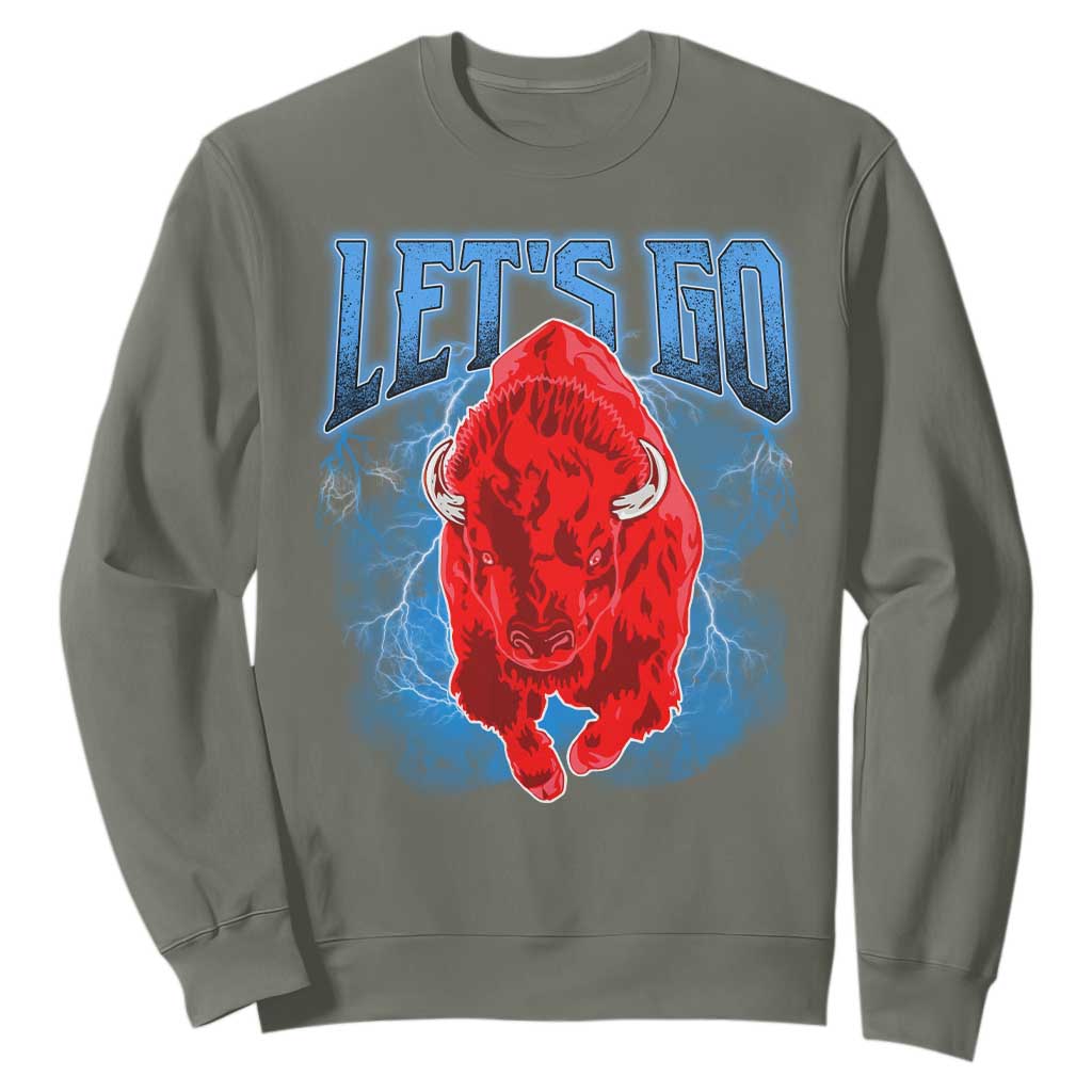 Let's Go BFB Sweatshirt Western New York WNY Pride Mafia Gift TS10 Military Green Print Your Wear