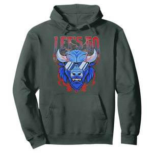 Let's Go Buffalo Hoodie Fan Apparel WNY Pride TS10 Dark Forest Green Print Your Wear