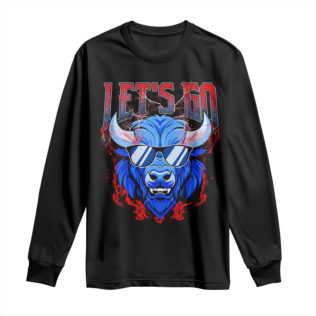 Let's Go BFB Long Sleeve Shirt Fan Apparel WNY Pride TS10 Black Print Your Wear