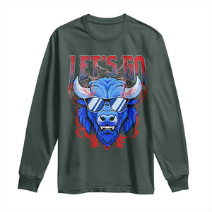 Let's Go BFB Long Sleeve Shirt Fan Apparel WNY Pride TS10 Dark Forest Green Print Your Wear