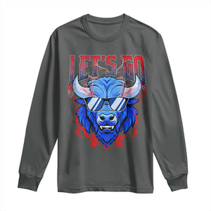 Let's Go BFB Long Sleeve Shirt Fan Apparel WNY Pride TS10 Dark Heather Print Your Wear
