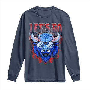 Let's Go Buffalo Long Sleeve Shirt Fan Apparel WNY Pride TS10 Navy Print Your Wear