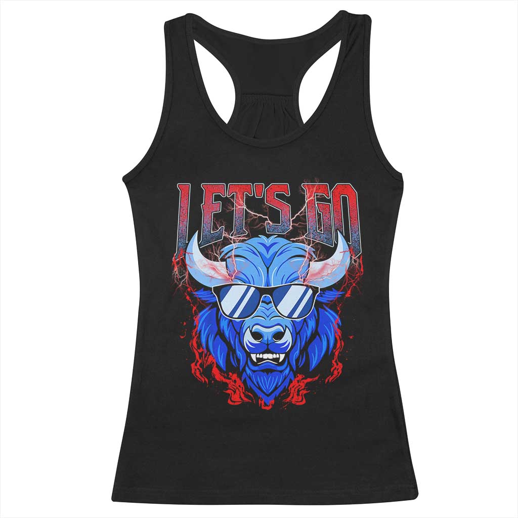 Let's Go BFB Racerback Tank Top Fan Apparel WNY Pride TS10 Black Print Your Wear