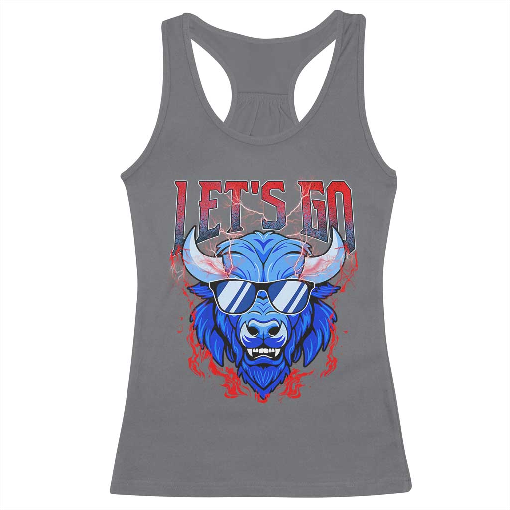 Let's Go BFB Racerback Tank Top Fan Apparel WNY Pride TS10 Charcoal Print Your Wear