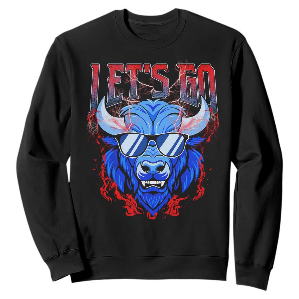 Let's Go BFB Sweatshirt Fan Apparel WNY Pride TS10 Black Print Your Wear