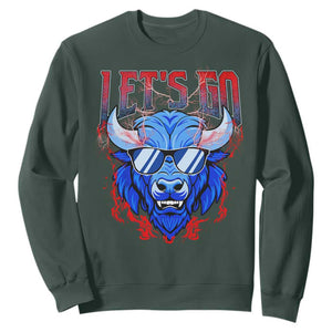 Let's Go BFB Sweatshirt Fan Apparel WNY Pride TS10 Dark Forest Green Print Your Wear