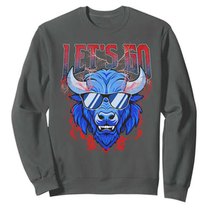 Let's Go BFB Sweatshirt Fan Apparel WNY Pride TS10 Dark Heather Print Your Wear