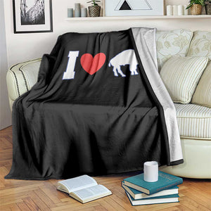 Vintage BF Throw Blanket American I Love Bison TS10 Print Your Wear