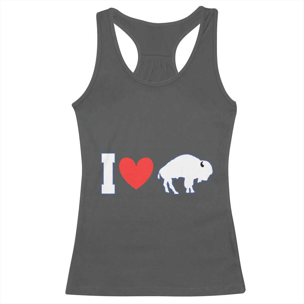 Vintage BF Racerback Tank Top American I Love Bison TS10 Dark Heather Print Your Wear