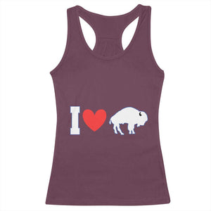Vintage BF Racerback Tank Top American I Love Bison TS10 Maroon Print Your Wear