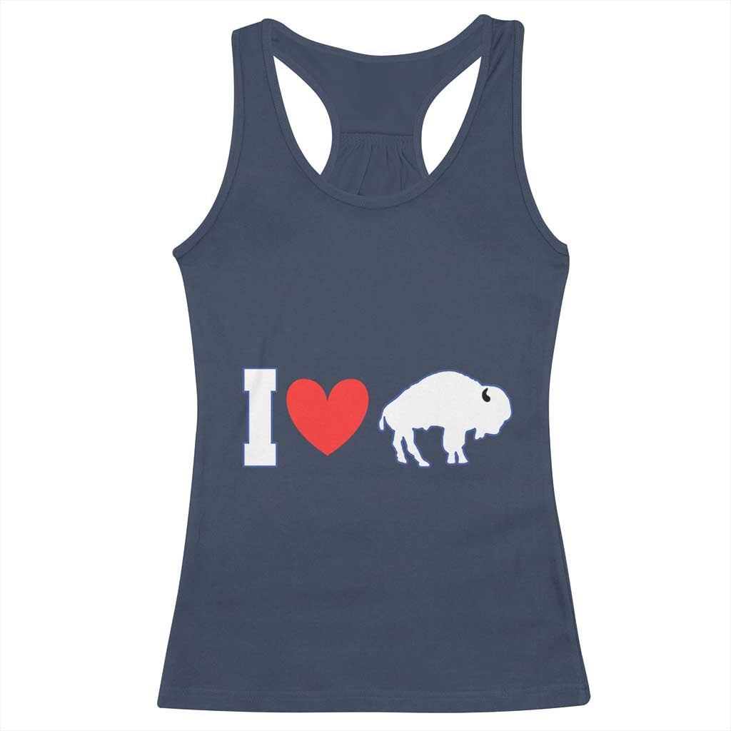Vintage BF Racerback Tank Top American I Love Bison TS10 Navy Print Your Wear
