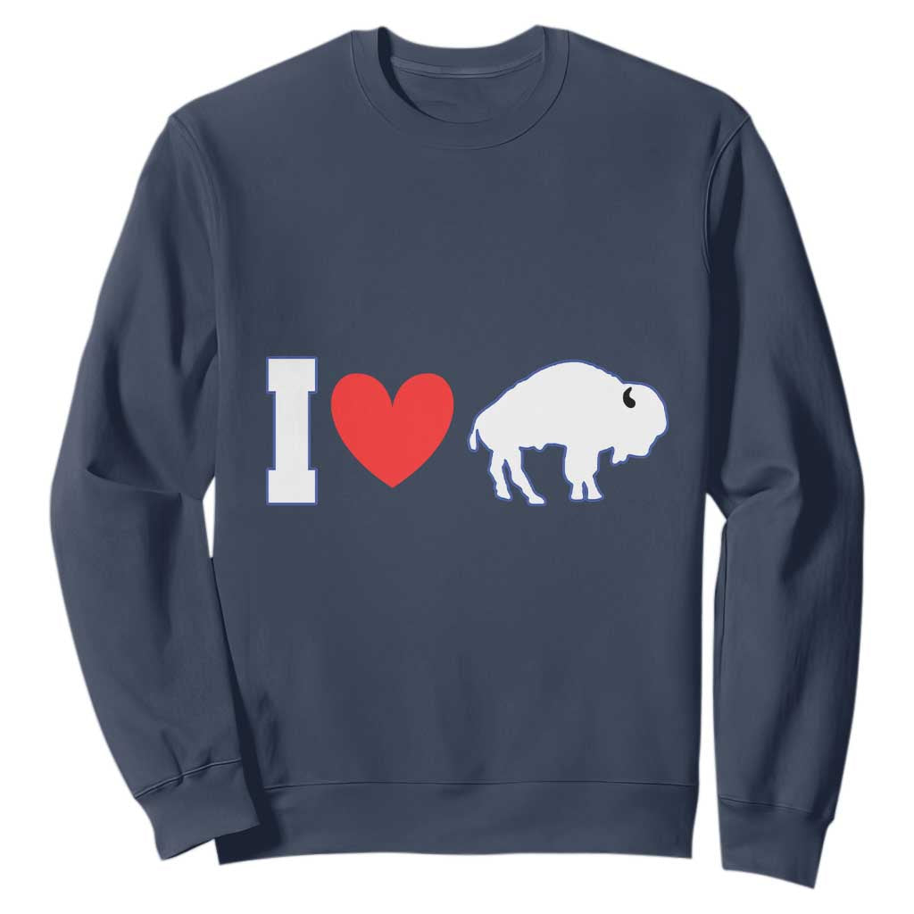 Vintage BF Sweatshirt American I Love Bison TS10 Navy Print Your Wear