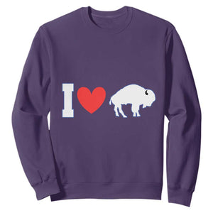 Vintage BF Sweatshirt American I Love Bison TS10 Purple Print Your Wear