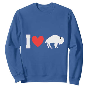 Vintage BF Sweatshirt American I Love Bison TS10 Royal Blue Print Your Wear