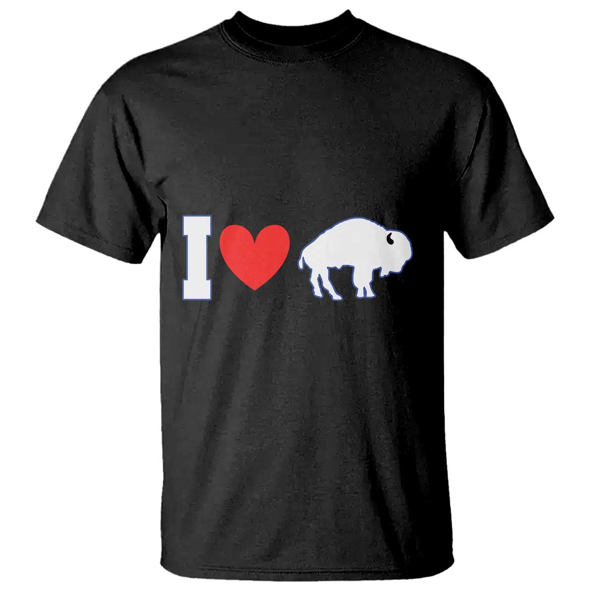Vintage BF T Shirt American I Love Bison TS10 Black Print Your Wear