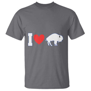 Vintage BF T Shirt American I Love Bison TS10 Charcoal Print Your Wear