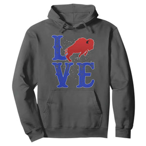 Let's Go Buffalo Hoodie WNY Pride Mafia Gift Wild American Bison Lovers TS10 Dark Heather Print Your Wear