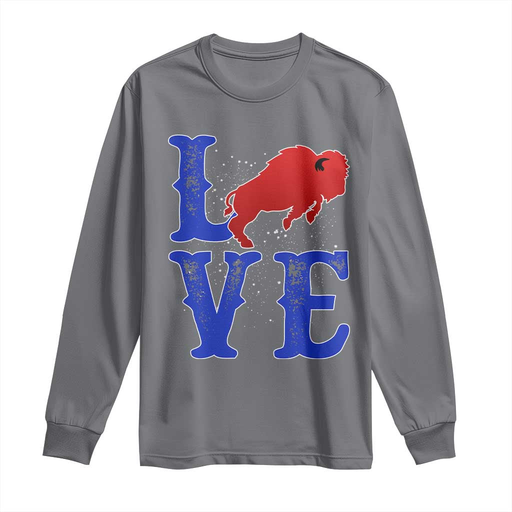 Let's Go BFB Long Sleeve Shirt WNY Pride Mafia Gift Wild American Bison Lovers TS10 Charcoal Print Your Wear