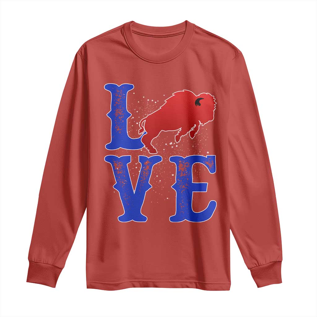Let's Go BFB Long Sleeve Shirt WNY Pride Mafia Gift Wild American Bison Lovers TS10 Red Print Your Wear
