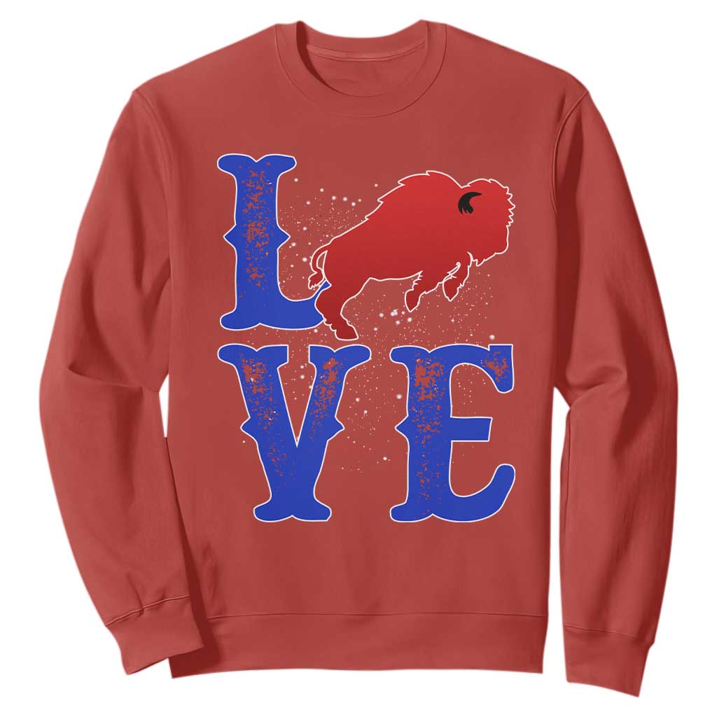 Let's Go BFB Sweatshirt WNY Pride Mafia Gift Wild American Bison Lovers TS10 Red Print Your Wear