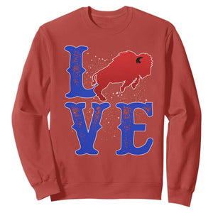 Let's Go BFB Sweatshirt WNY Pride Mafia Gift Wild American Bison Lovers TS10 Red Print Your Wear