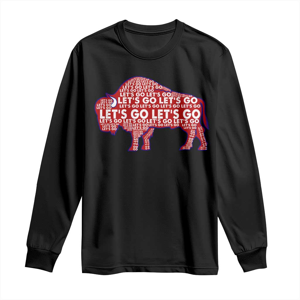 Let's Go BFB Long Sleeve Shirt WNY Pride Fan Apparel TS10 Black Print Your Wear