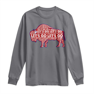 Let's Go BFB Long Sleeve Shirt WNY Pride Fan Apparel TS10 Charcoal Print Your Wear