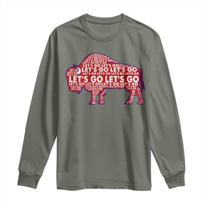 Let's Go Buffalo Long Sleeve Shirt WNY Pride Fan Apparel TS10 Military Green Print Your Wear