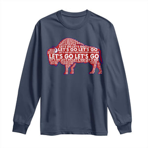 Let's Go Buffalo Long Sleeve Shirt WNY Pride Fan Apparel TS10 Navy Print Your Wear