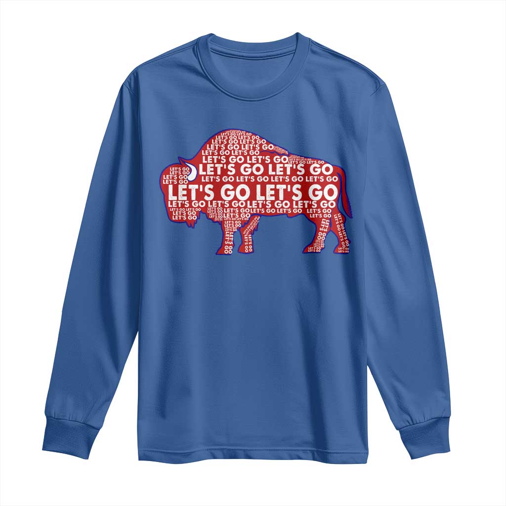 Let's Go BFB Long Sleeve Shirt WNY Pride Fan Apparel TS10 Royal Blue Print Your Wear