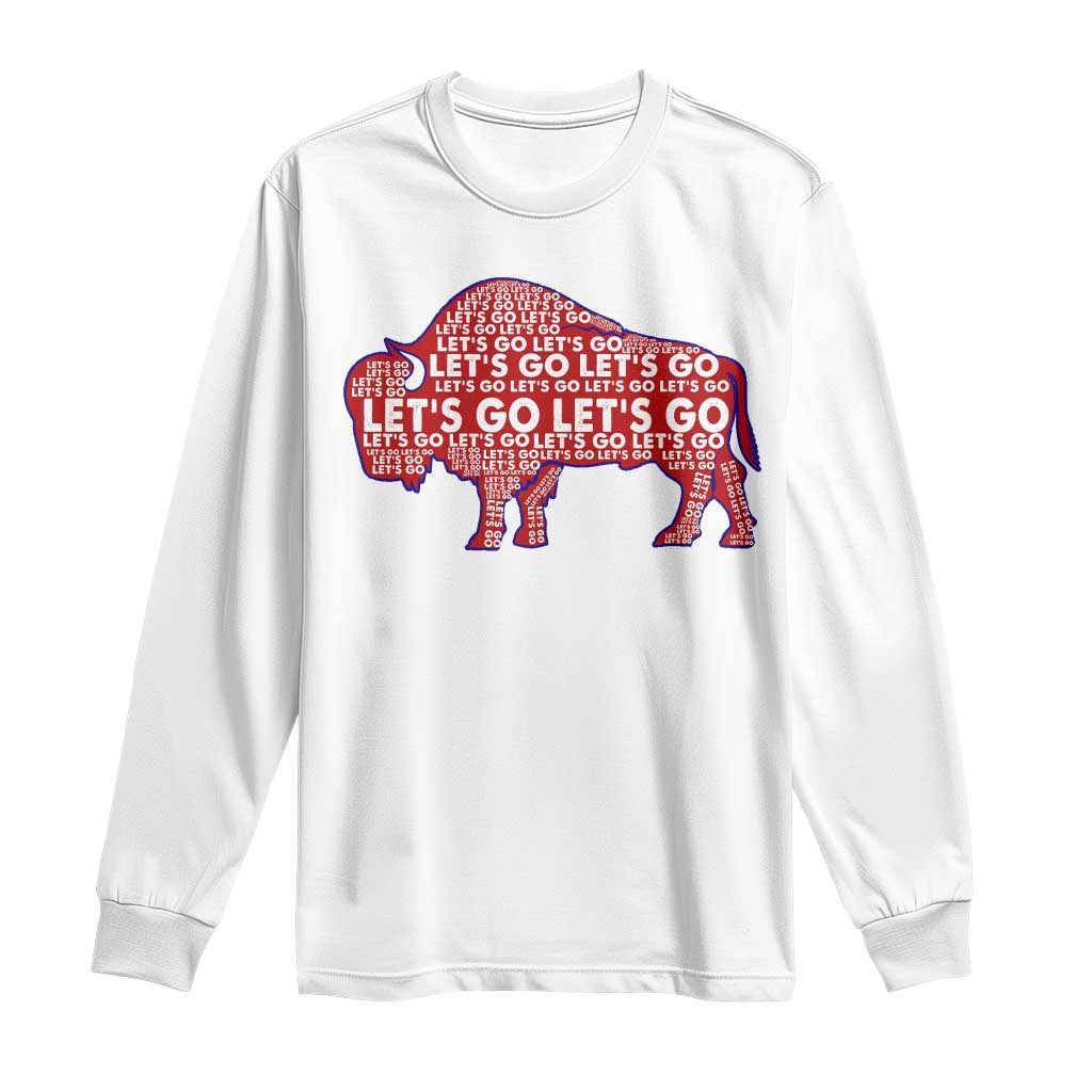 Let's Go BFB Long Sleeve Shirt WNY Pride Fan Apparel TS10 White Print Your Wear