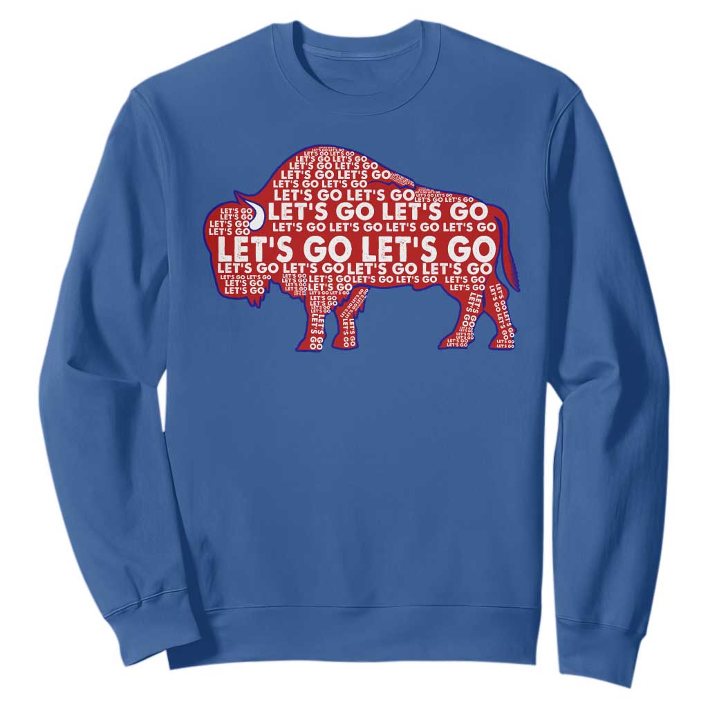 Let's Go BFB Sweatshirt WNY Pride Fan Apparel TS10 Royal Blue Print Your Wear
