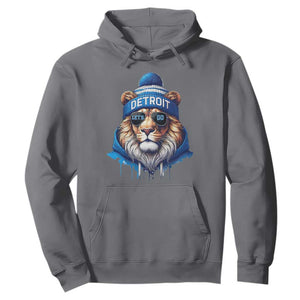 Lion Lovers Hoodie Wearing Glasses Sunday Detroit Fan Apparel TS10 Charcoal Print Your Wear