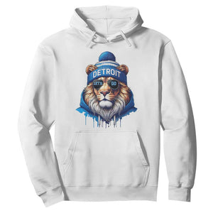 Lion Lovers Hoodie Wearing Glasses Sunday Detroit Fan Apparel TS10 White Print Your Wear