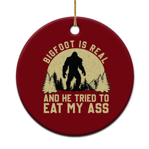 Funny Bigfoot Ceramic Ornament Sasquatch Big Foot Eat My Ass Vintage Cryptid Meme TS10 1pc Red Print Your Wear