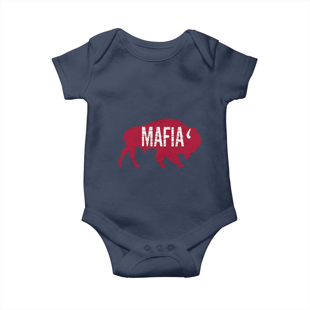 Let's Go BF Baby Onesie Funny Mafia WNY Pride Red BFB Sports Fan TS10 Navy Print Your Wear