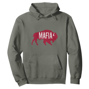 Let's Go Buffalo Hoodie Funny Mafia WNY Pride Red Buffalo TS10 Military Green Print Your Wear