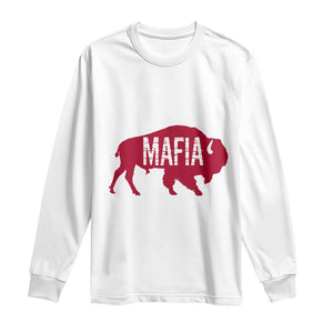 Let's Go Buffalo Long Sleeve Shirt Funny Mafia WNY Pride Red Buffalo TS10 White Print Your Wear