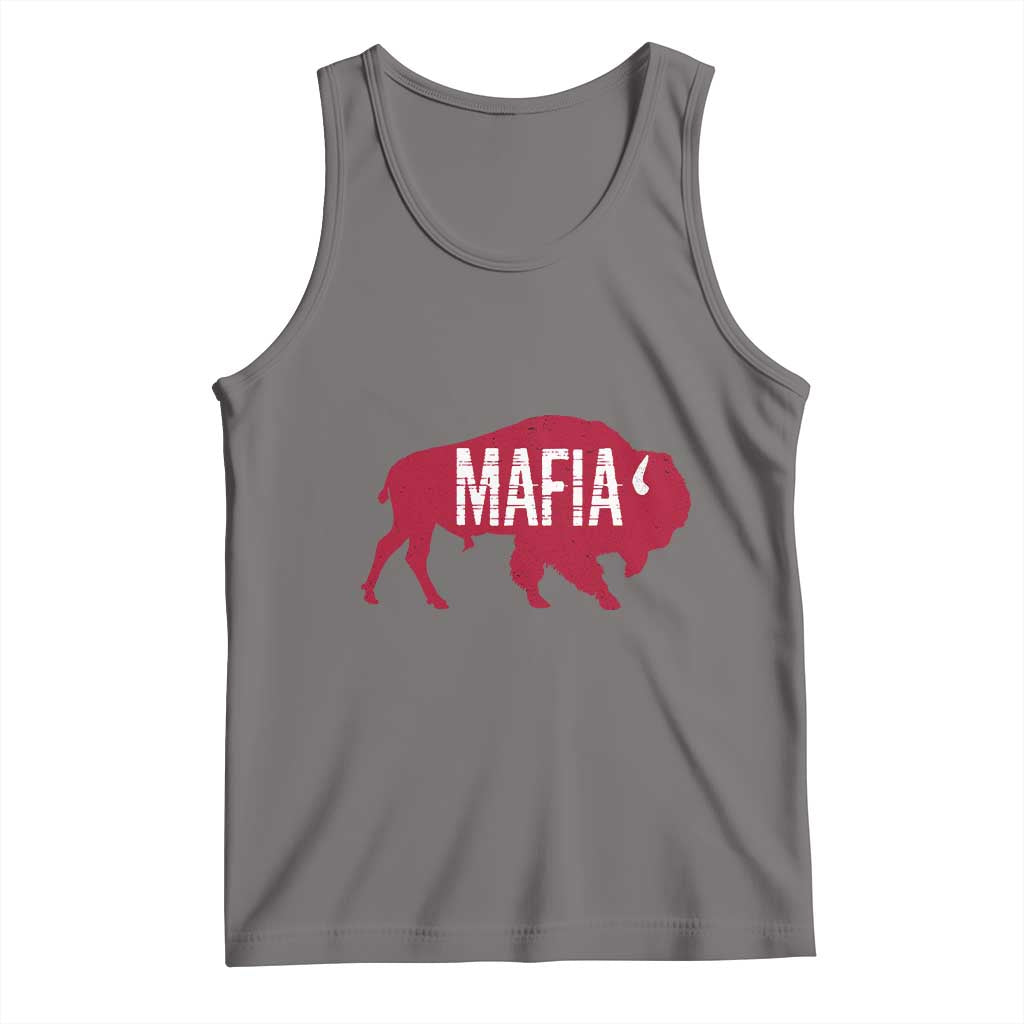 Let's Go BF Tank Top Funny Mafia WNY Pride Red BFB Sports Fan TS10 Deep Heather Print Your Wear