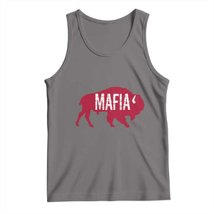Let's Go BF Tank Top Funny Mafia WNY Pride Red BFB Sports Fan TS10 Deep Heather Print Your Wear