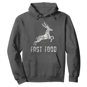 Deer Hunting Season Hoodie Funny Fast Food TS10 Dark Heather Print Your Wear