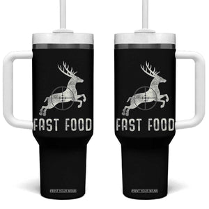 Deer Hunting Season Tumbler With Handle Funny Fast Food TS10 One Size: 40 oz Black Print Your Wear
