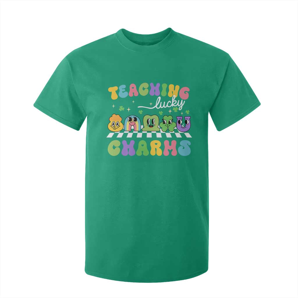 St Patricks Day Lucky Teacher T Shirt For Kid Teaching Lucky Charm Teachers TS10 Irish Green Print Your Wear