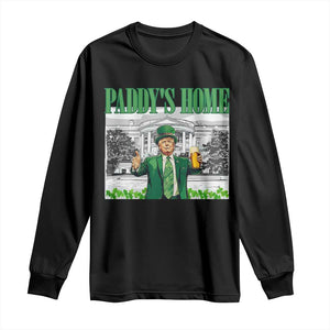 Funny Trump St Patricks Day Long Sleeve Shirt Paddy's Home White House TS10 Black Print Your Wear